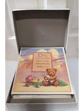 Vtg HALLMARK BABY‎ KEEPSAKE ALBUM Birth Adopt Extra Page Original Box NEW Unused